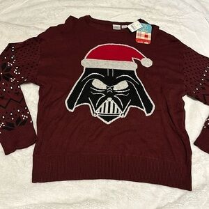 Ugly Christmas Sweater Star Wars Darth Vader Santa Disney 100 NWT